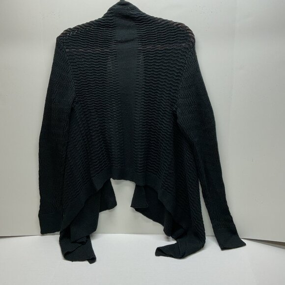 Medium Cardigan Du Jour Long-Sleeve Drape Front Open Stitch - Picture 6 of 10